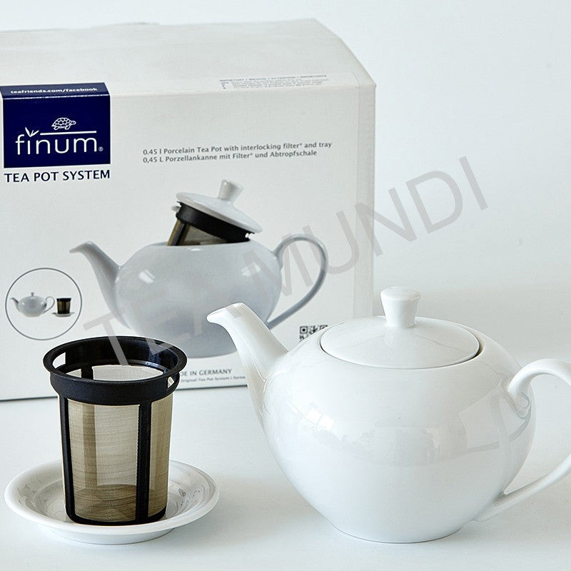 Tetera blanca de porcelana 450ml Finum