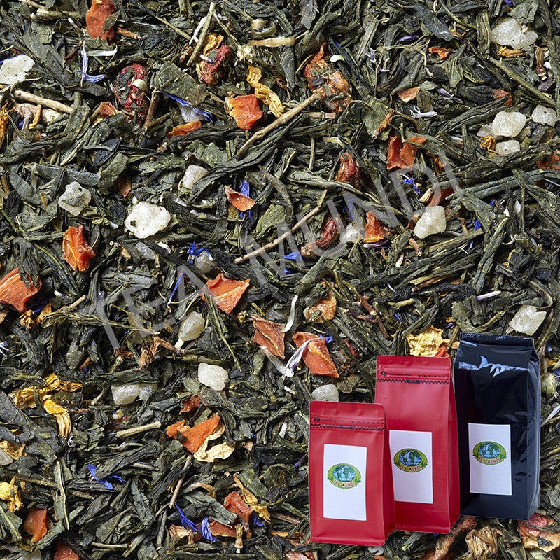 Té verde champan con fresas