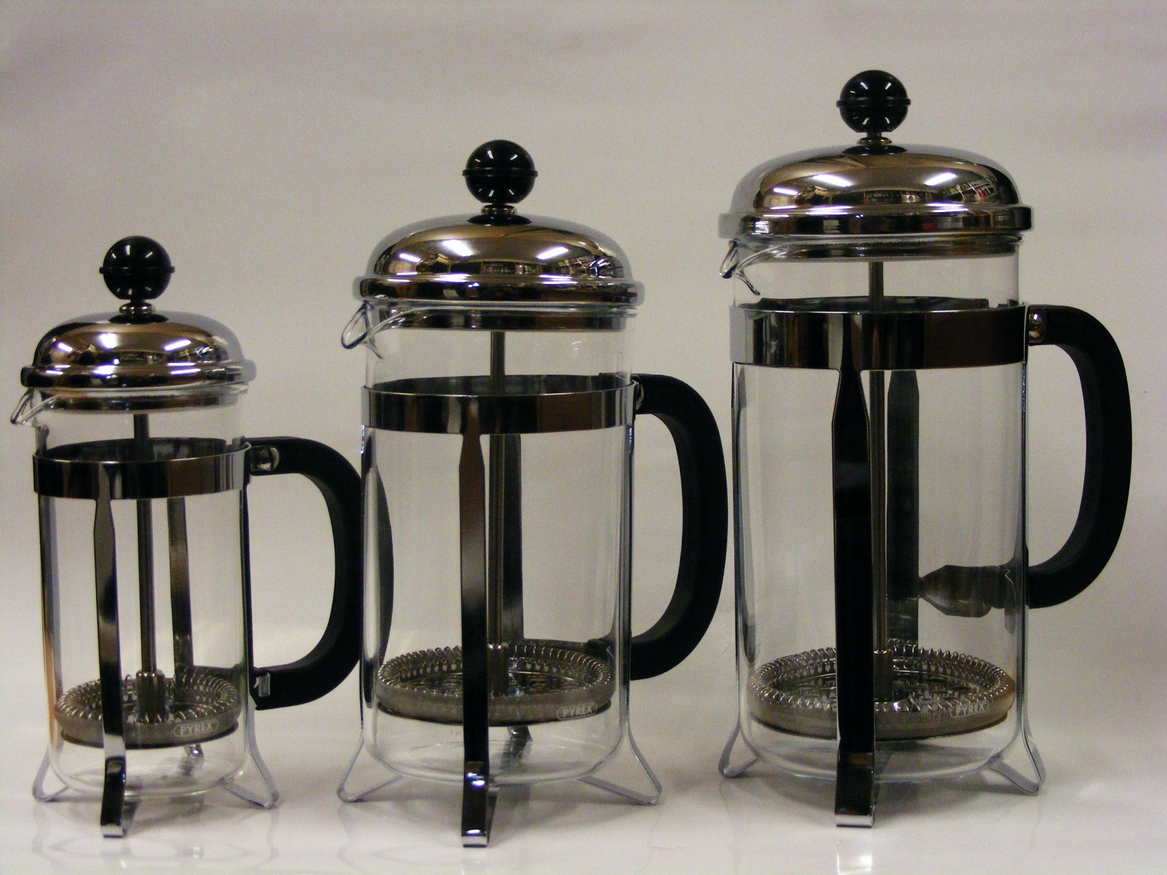 Tetera émbolo pyrex