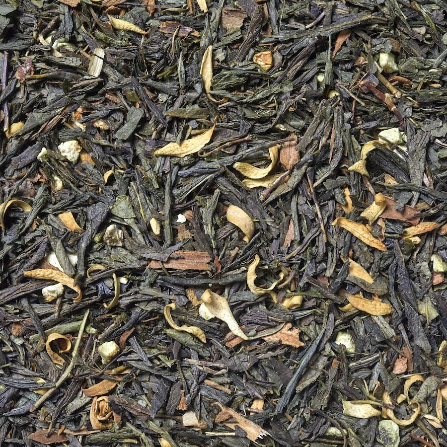 Imágen de Té verde canela naranja. Té verde sencha